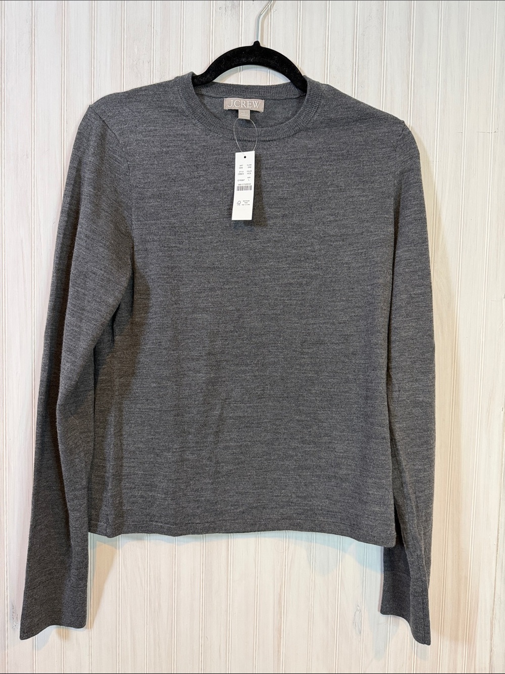 NWT J CREW CAROLYN MERINO WOOL FITTED SWEATER LARGE